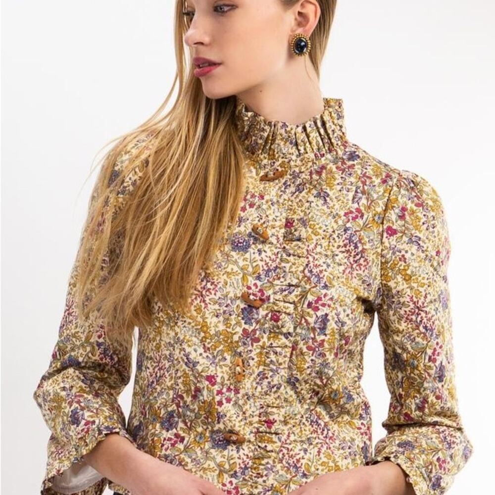 MSRP $345 ✨ Kristinit Quilted Floral Jacket – Mock Neck | NWT ✨SAME DAY SHIP